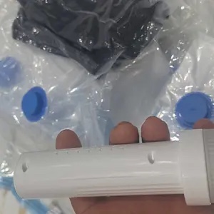 Detalhe da bomba junto aos sacos a vácuo